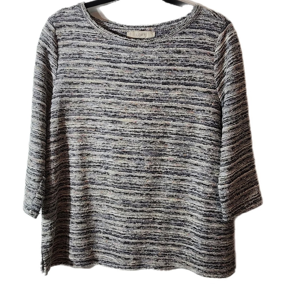 Ann Taylor
Loft
Tweed Blouse
Black And White
Classic
Workwear Women's Large‎